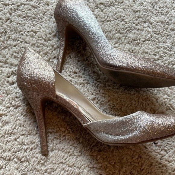 Juicy Couture size 10 silver/gold glitter heels - Picture 9 of 10